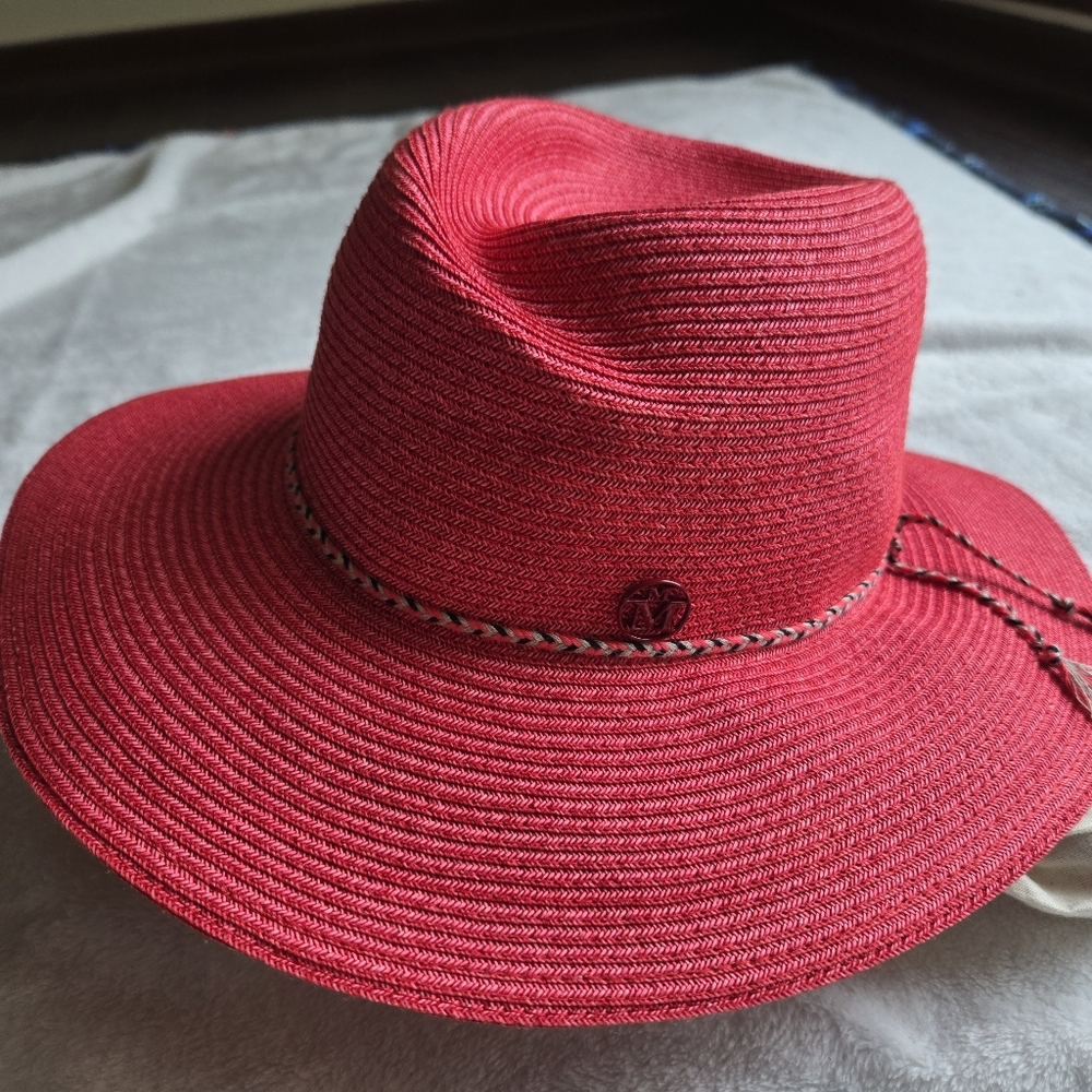 Maison Michel Virginie Straw Effect Sun Hat